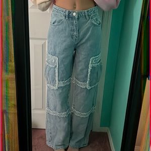 Distressed cargo pants